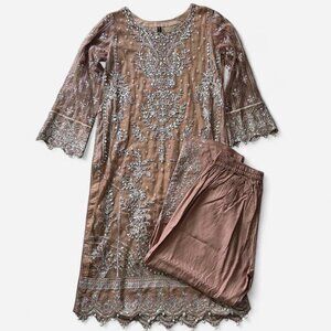 Dusty Pink 3-Piece Shalwar Kameez